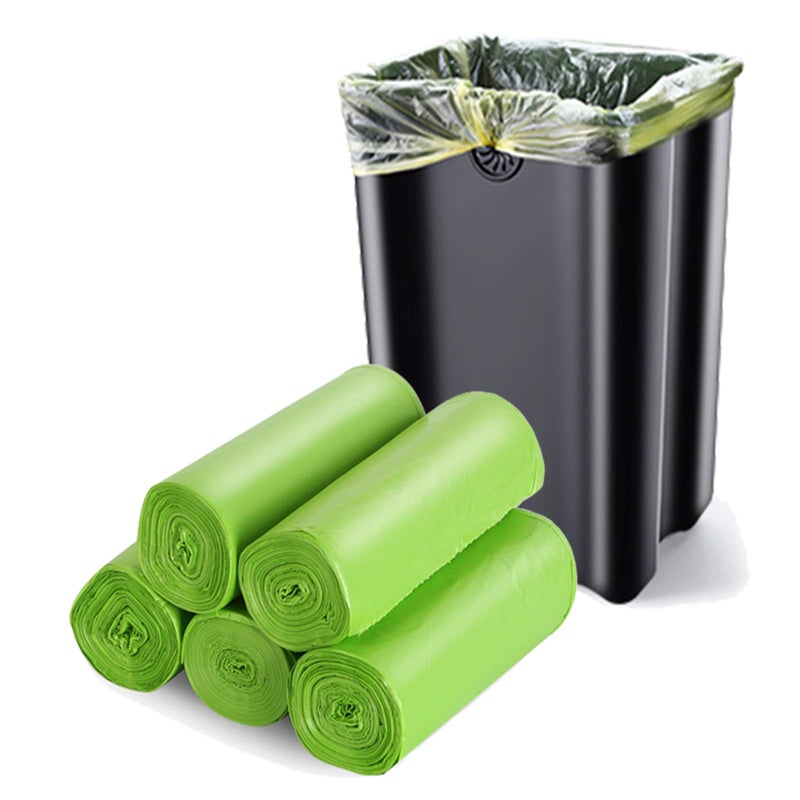 Inwaysin 13-15 Gallon Trash Bags Plant Based Garbage Bags Recycling Unscented Tall Kitchen Trash Bags for Kitchen, Yard, Lawn,Office(75 Counts, Green) - Image 1